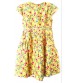 Half Sleeve Printed Frock, Half Sleeve Dress, Girl Kids, Children Wear, Color Yellow, 100% Rayon, Age 6 To 7 years.